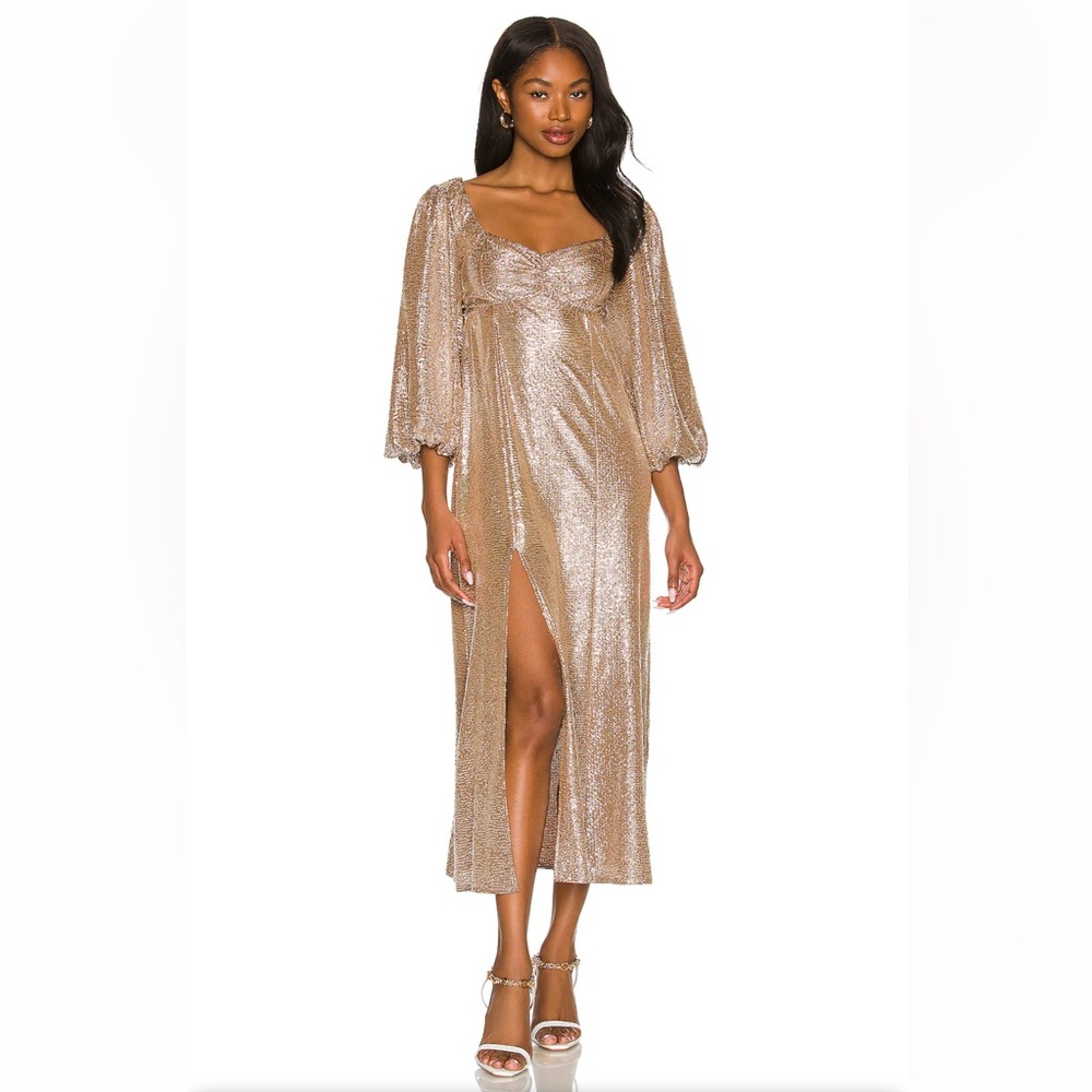 SHOW ME YOUR MUMU: SYDNEY MINI DRESS IN SILVER CONFETTI.    Size XS